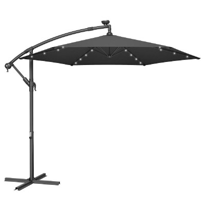 Songmics Ομπρέλα Κρεμαστή, διαμέτρου 3 μέτρων με 32 led, μαύρη (GPU118G01V1) (SNGGPU118G01V1)