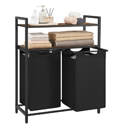 Vasagle καλάθι αποθήκευσης απλύτων 2 θέσεων, καφέ ρουστίκ (BLH211B01) (VASBLH211B01) Vasagle καλάθι αποθήκευσης απλύτων 2 θέσεων, καφέ ρουστίκ (BLH211B01) (VASBLH211B01)