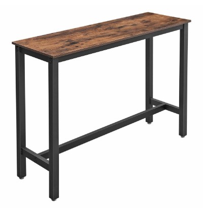 Vasagle Μεταλλικό Ορθογώνιο Τραπέζι - Bar 120 x 40 x 100 cm (LBT12X) (VASLBT12X)
