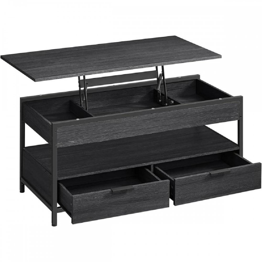 Vasagle Lift Top Coffee Table with Storage Drawers and Hidden Compartments Charcoal Grey (LCT209B22) (VASLCT209B22) Vasagle Lift Top Coffee Table with Storage Drawers and Hidden Compartments Charcoal Grey (LCT209B22) (VASLCT209B22)