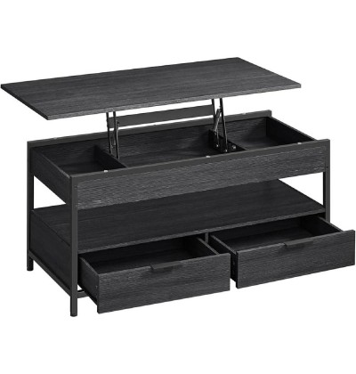 Vasagle Lift Top Coffee Table with Storage Drawers and Hidden Compartments Charcoal Grey (LCT209B22) (VASLCT209B22) Vasagle Lift Top Coffee Table with Storage Drawers and Hidden Compartments Charcoal Grey (LCT209B22) (VASLCT209B22)