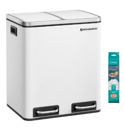 Songmics κάδος απορριμάτων κουζίνας 41 x 36 x 47 cm (LTB30WT) (SNGLTB30WT)