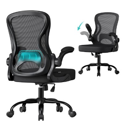 Songmics Εργονομική περιστρεφόμενη καρέκλα γραφείου 60 x 60 x 95.5-105,5 cm mesh, μαύρη (OBN042BH02) (SNGOBN042BH02)