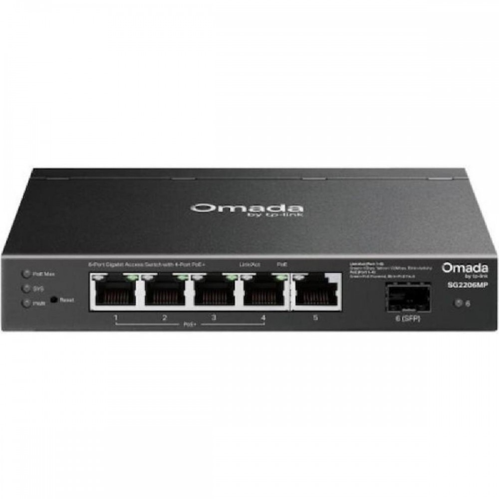 TP-Link Omada Access 6-Port Gigabit Switch with 4-Port PoE+ (SG2206MP) (TPSG2206MP)