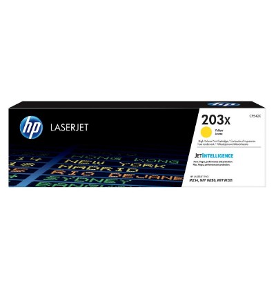 HP 203X LaserJet HC Yellow Toner (2.5k) (CF542X) (HPCF542X) HP 203X LaserJet HC Yellow Toner (2.5k) (CF542X) (HPCF542X)