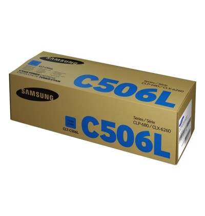 Samsung CLT-C506L High Yield Cyan Toner Cartridge (SU038A) (HPCLTC506L)