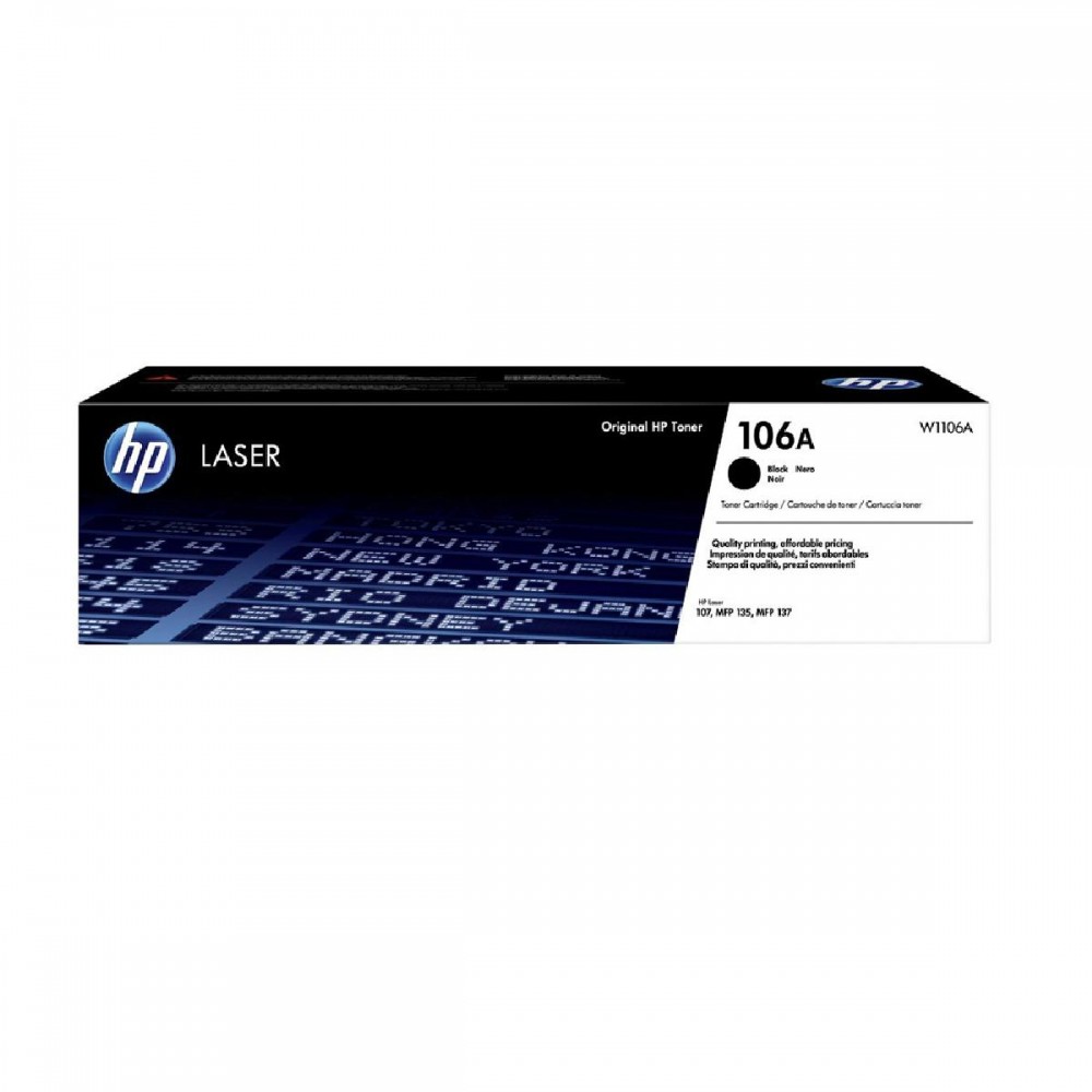 HP 106A Black Original Laser Toner Cartridge (1k) (W1106A) (HPW1106A) HP 106A Black Original Laser Toner Cartridge (1k) (W1106A) (HPW1106A)