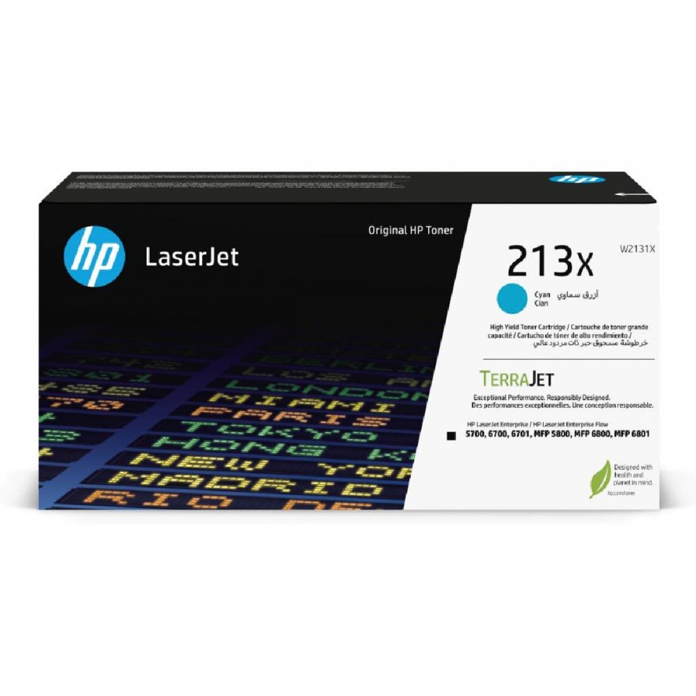 HP 213X Toner Laser Cyan (W2131X) (HPW2131X) HP 213X Toner Laser Cyan (W2131X) (HPW2131X)