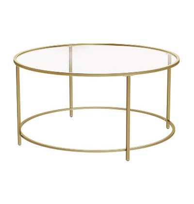 Μεταλλικό Στρογγυλό Τραπέζι Σαλονιού με Γυάλινη Επιφάνεια 84 x 45 cm Vasagle (LGT21G) (VASLGT21G) Μεταλλικό Στρογγυλό Τραπέζι Σαλονιού με Γυάλινη Επιφάνεια 84 x 45 cm Vasagle (LGT21G) (VASLGT21G)