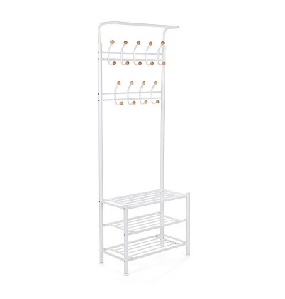 Μεταλλικό Έπιπλο Εισόδου με 3 Ράφια και 9 Κρεμάστρες 68.8 x 35.2 x 187 cm Χρώματος Λευκό Songmics (HSR04W) (SNGHSR04W) Μεταλλικό Έπιπλο Εισόδου με 3 Ράφια και 9 Κρεμάστρες 68.8 x 35.2 x 187 cm Χρώματος Λευκό Songmics (HSR04W) (SNGHSR04W)