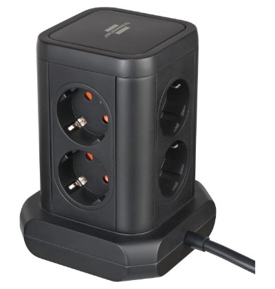 Brennenstuhl Socket tower 8-fold with 4x USB black 2m H05VV-F3G1.5 (1153560000) (BNN1153560000) Brennenstuhl Socket tower 8-fold with 4x USB black 2m H05VV-F3G1.5 (1153560000) (BNN1153560000)