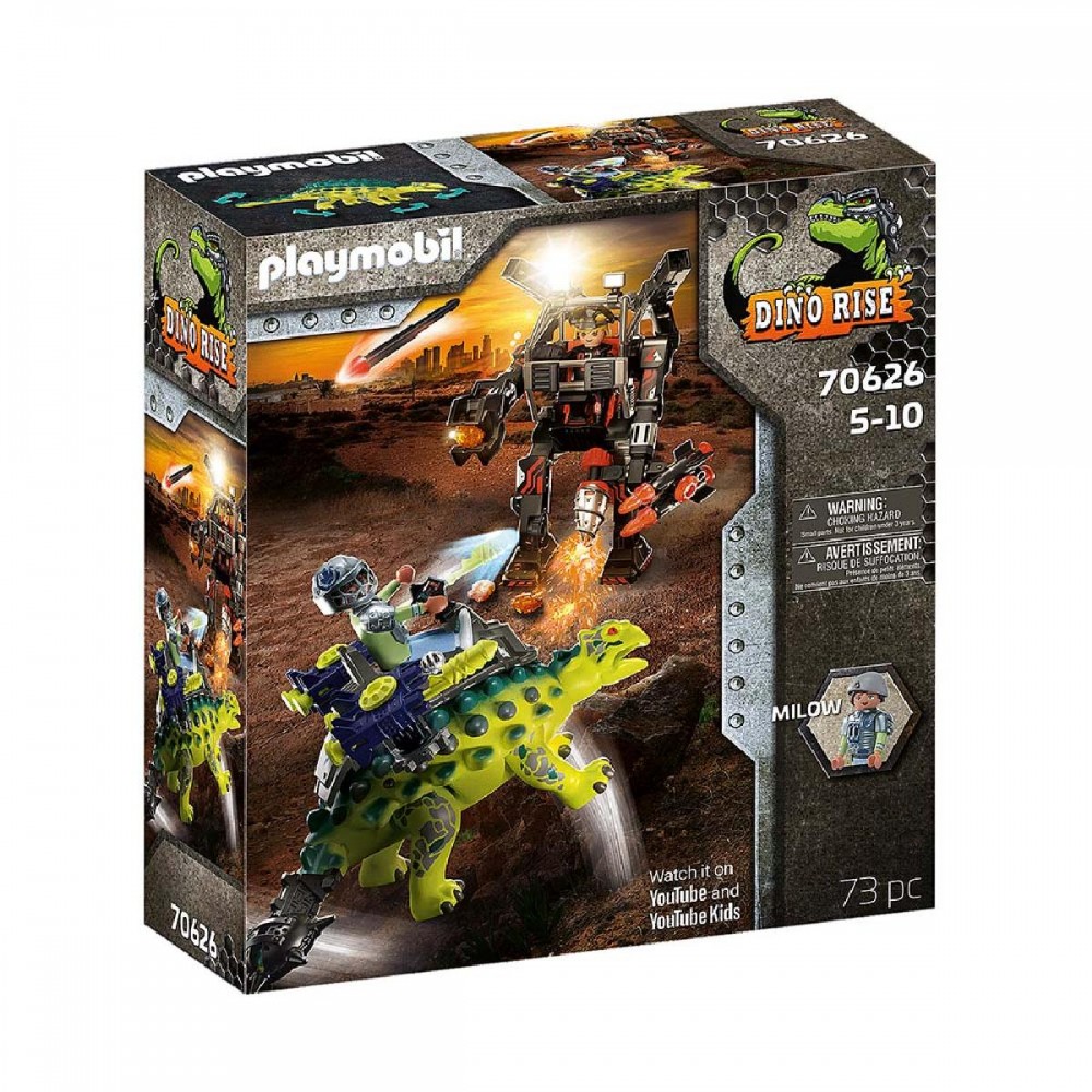 Playmobil Αγκυλόσαυρος Με Μαχητή Εναντίον Ρομπότ (70626) (PLY70626) Playmobil Αγκυλόσαυρος Με Μαχητή Εναντίον Ρομπότ (70626) (PLY70626)