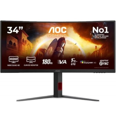 AOC Ultrawide VA HDR Curved Monitor 34 AOC Ultrawide VA HDR Curved Monitor 34