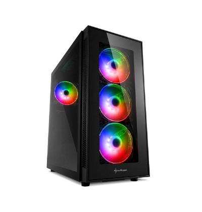 Sharkoon TG5 Pro RGB Gaming Midi Tower Computer Case Black (23356973) (SHR23356973) Sharkoon TG5 Pro RGB Gaming Midi Tower Computer Case Black (23356973) (SHR23356973)
