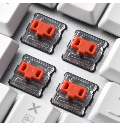 Sharkoon PureWriter TKL RGB Gaming Μηχανικό Πληκτρολόγιο Tenkeyless με Kailh Red διακόπτες και RGB φωτισμό (Αγγλικό US) Λευκό (PUWRTKLWHRD) (SHRPUWRTKLWHRD)