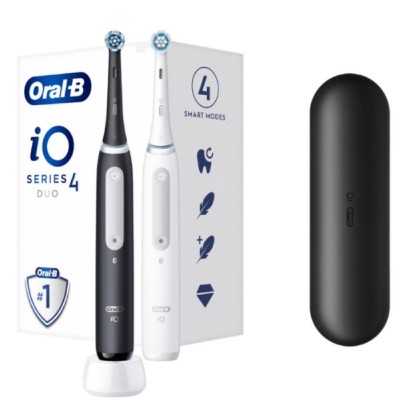 Oral-B iO Series 4 Duo Electric Toothbrush Black/White (80370930) (BRA80370930) Oral-B iO Series 4 Duo Electric Toothbrush Black/White (80370930) (BRA80370930)