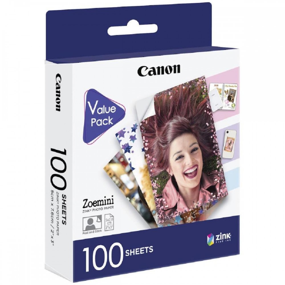 Canon Zink Photo paper 5x7.5 (100 sheets) (6135C003) (CAN-ZINK100) Canon Zink Photo paper 5x7.5 (100 sheets) (6135C003) (CAN-ZINK100)