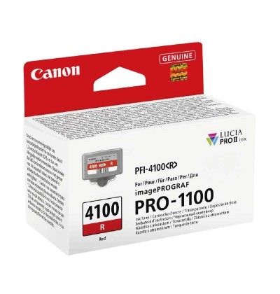 Canon Μελάνι Inkjet PFI4100R Red (6785C001) (CANPFI-4100R)