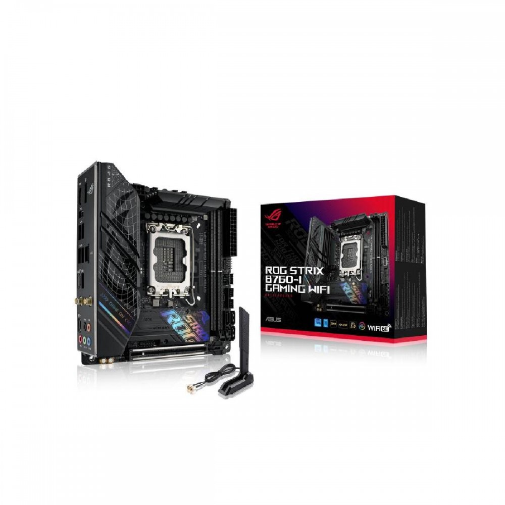 ASUS ROG STRIX B760-I GAMING WIFI Intel B760 LGA 1700 mini ITX (90MB1D90-M1EAY0) (ASU90MB1D90-M1EAY0) ASUS ROG STRIX B760-I GAMING WIFI Intel B760 LGA 1700 mini ITX (90MB1D90-M1EAY0) (ASU90MB1D90-M1EAY0)
