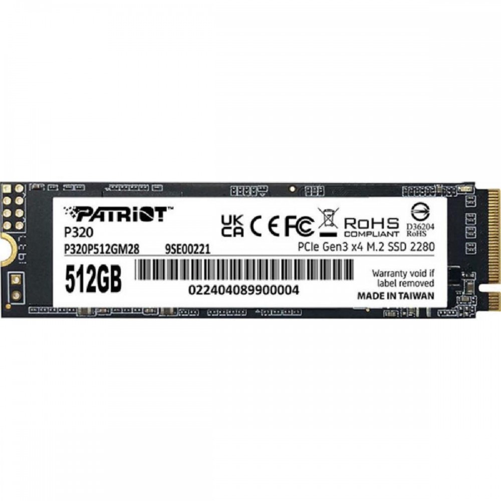 Patriot P320 512 GB PCIe 3.0 x4 NVMe 1.3 M.2 2280 (P320P512GM28) (PATRP320P512GM28)