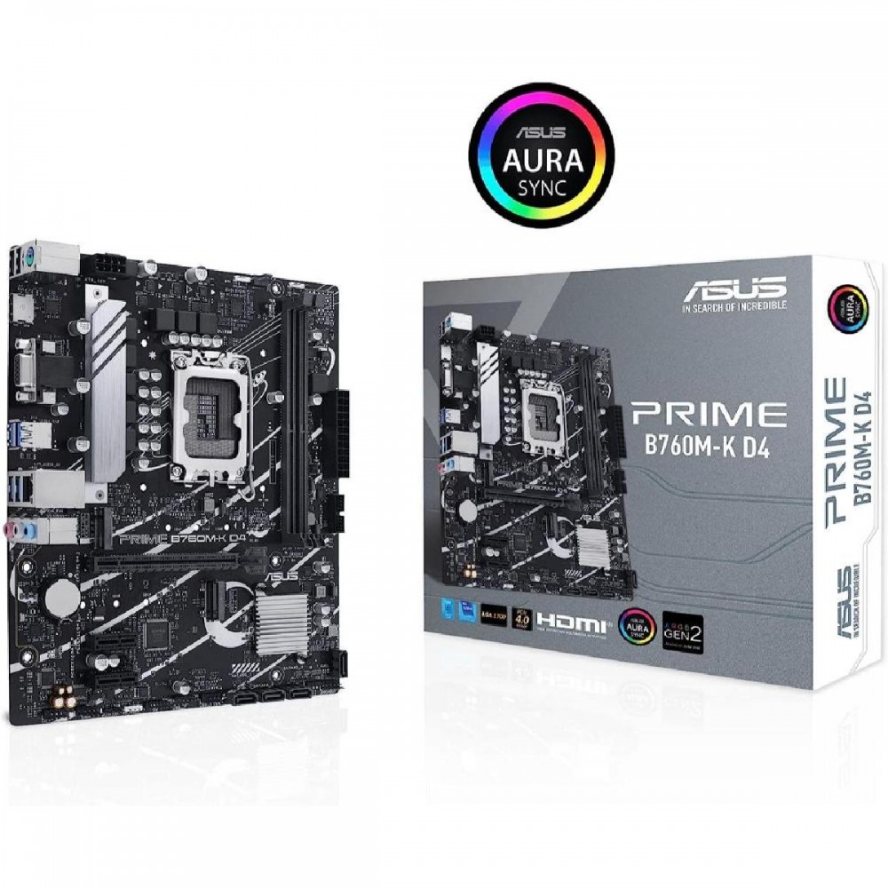 ASUS PRIME B760M-K D4 Intel B760 LGA 1700 micro ATX (90MB1DS0-M1EAY0) (ASU90MB1DS0-M1EAY0) ASUS PRIME B760M-K D4 Intel B760 LGA 1700 micro ATX (90MB1DS0-M1EAY0) (ASU90MB1DS0-M1EAY0)
