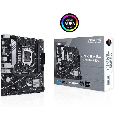 ASUS PRIME B760M-K D4 Intel B760 LGA 1700 micro ATX (90MB1DS0-M1EAY0) (ASU90MB1DS0-M1EAY0) ASUS PRIME B760M-K D4 Intel B760 LGA 1700 micro ATX (90MB1DS0-M1EAY0) (ASU90MB1DS0-M1EAY0)