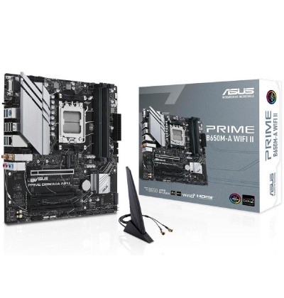 ASUS PRIME B650M-A WIFI II AMD B650 Socket AM5 micro ATX (90MB1EG0-M0EAY0) (ASU90MB1EG0-M0EAY0)