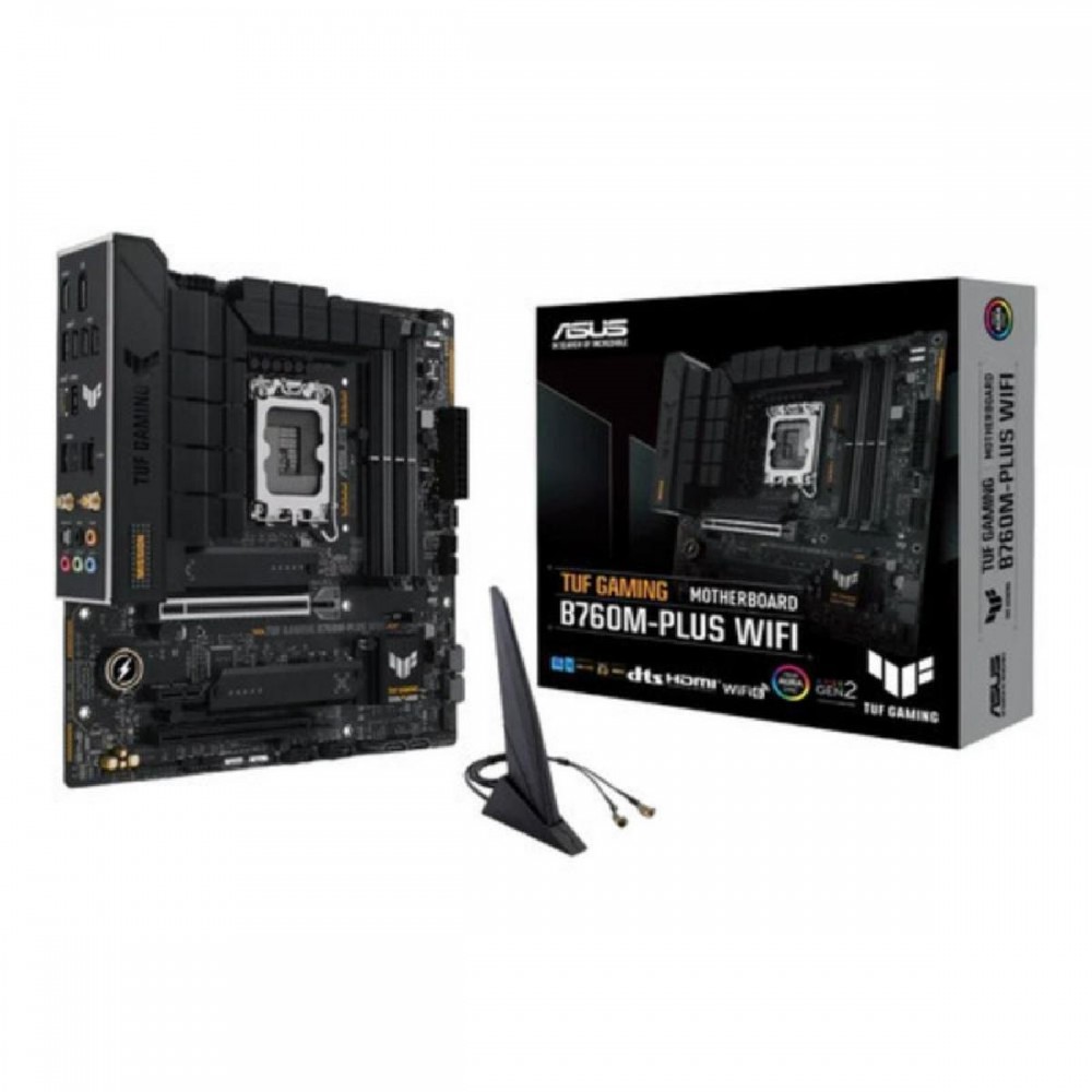 ASUS TUF GAMING B760M-PLUS WIFI II Intel B760 LGA 1700 micro ATX (90MB1HE0-M0EAY0) (ASU90MB1HE0-M0EAY0)