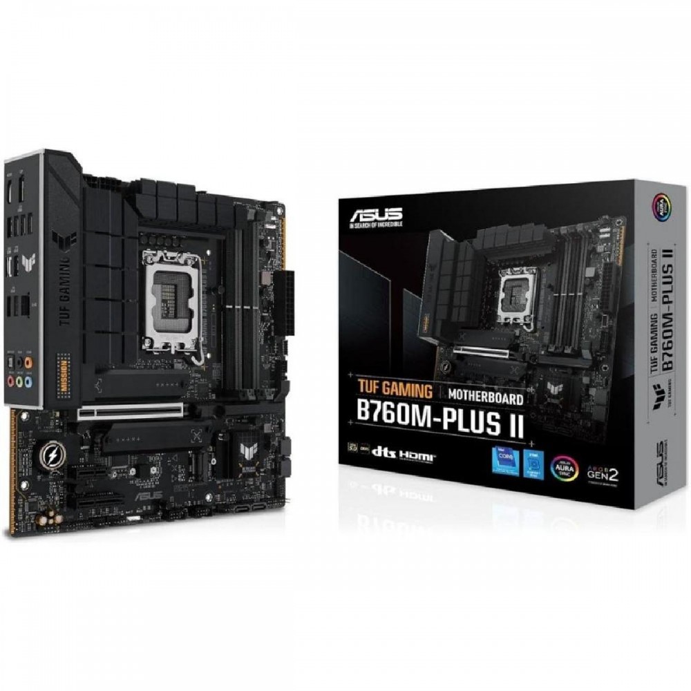 ASUS TUF GAMING B760M-PLUS II Intel B760 LGA 1700 micro ATX (90MB1HD0-M0EAY0) (ASU90MB1HD0-M0EAY0)