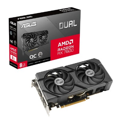 ASUS Dual -RX7600-O8G-EVO AMD Radeon RX 7600 8 GB GDDR6 (90YV0LD0-M0NA00) (ASU90YV0LD0-M0NA00) ASUS Dual -RX7600-O8G-EVO AMD Radeon RX 7600 8 GB GDDR6 (90YV0LD0-M0NA00) (ASU90YV0LD0-M0NA00)
