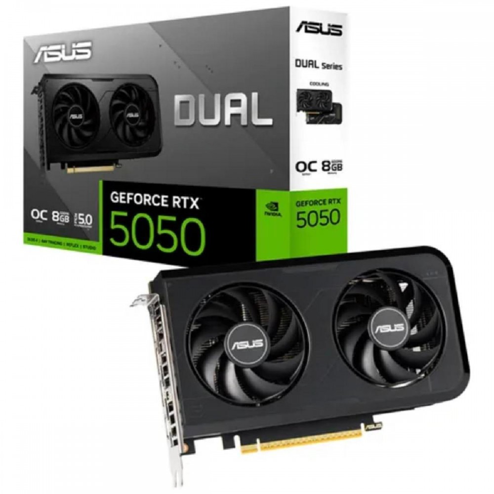 Asus GeForce RTX 5050 8GB GDDR6 Dual OC Edition (90YV0N72-M0NA00) (ASU90YV0N72-M0NA00) Asus GeForce RTX 5050 8GB GDDR6 Dual OC Edition (90YV0N72-M0NA00) (ASU90YV0N72-M0NA00)