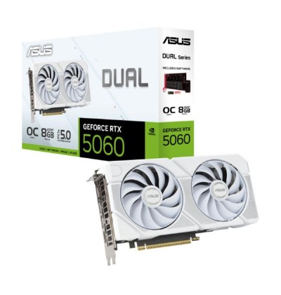 Asus GeForce RTX 5060 8GB GDDR7 Dual White OC (90YV0N15-M0NA00) (ASU90YV0N15-M0NA00) Asus GeForce RTX 5060 8GB GDDR7 Dual White OC (90YV0N15-M0NA00) (ASU90YV0N15-M0NA00)