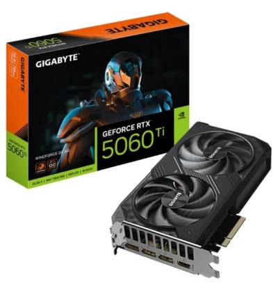 Gigabyte GeForce RTX 5060 Ti 8GB GDDR7 Windforce OC (GV-N506TWF2OC-8GD) (GIGGV-N506TWF2OC-8GD) Gigabyte GeForce RTX 5060 Ti 8GB GDDR7 Windforce OC (GV-N506TWF2OC-8GD) (GIGGV-N506TWF2OC-8GD)