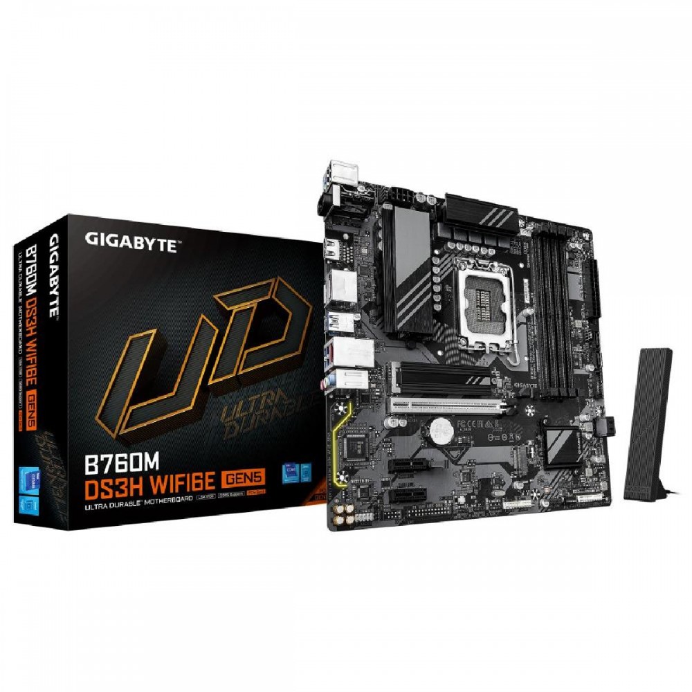 Gigabyte B760M DS3H GEN5 Motherboard Micro ATX με Intel 1700 Socket (B760M DS3H GEN5) (GIGB760MDS3HGEN5) Gigabyte B760M DS3H GEN5 Motherboard Micro ATX με Intel 1700 Socket (B760M DS3H GEN5) (GIGB760MDS3HGEN5)