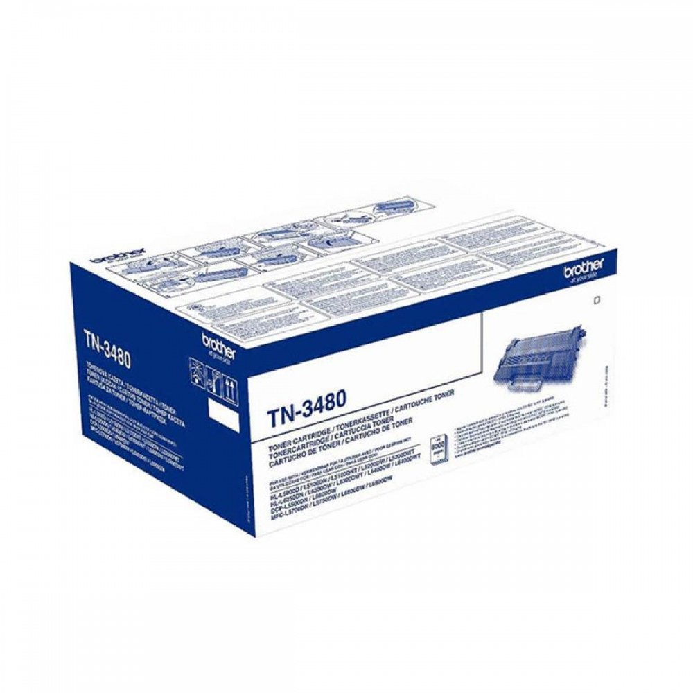Toner Brother TN-3480 Black HC (TN-3480) (BRO-TN-3480) Toner Brother TN-3480 Black HC (TN-3480) (BRO-TN-3480)
