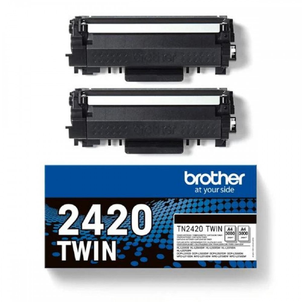 Brother TN2420 Toner Twin Pack Black (TN2420TWIN) (BROTN2420TWIN) Brother TN2420 Toner Twin Pack Black (TN2420TWIN) (BROTN2420TWIN)