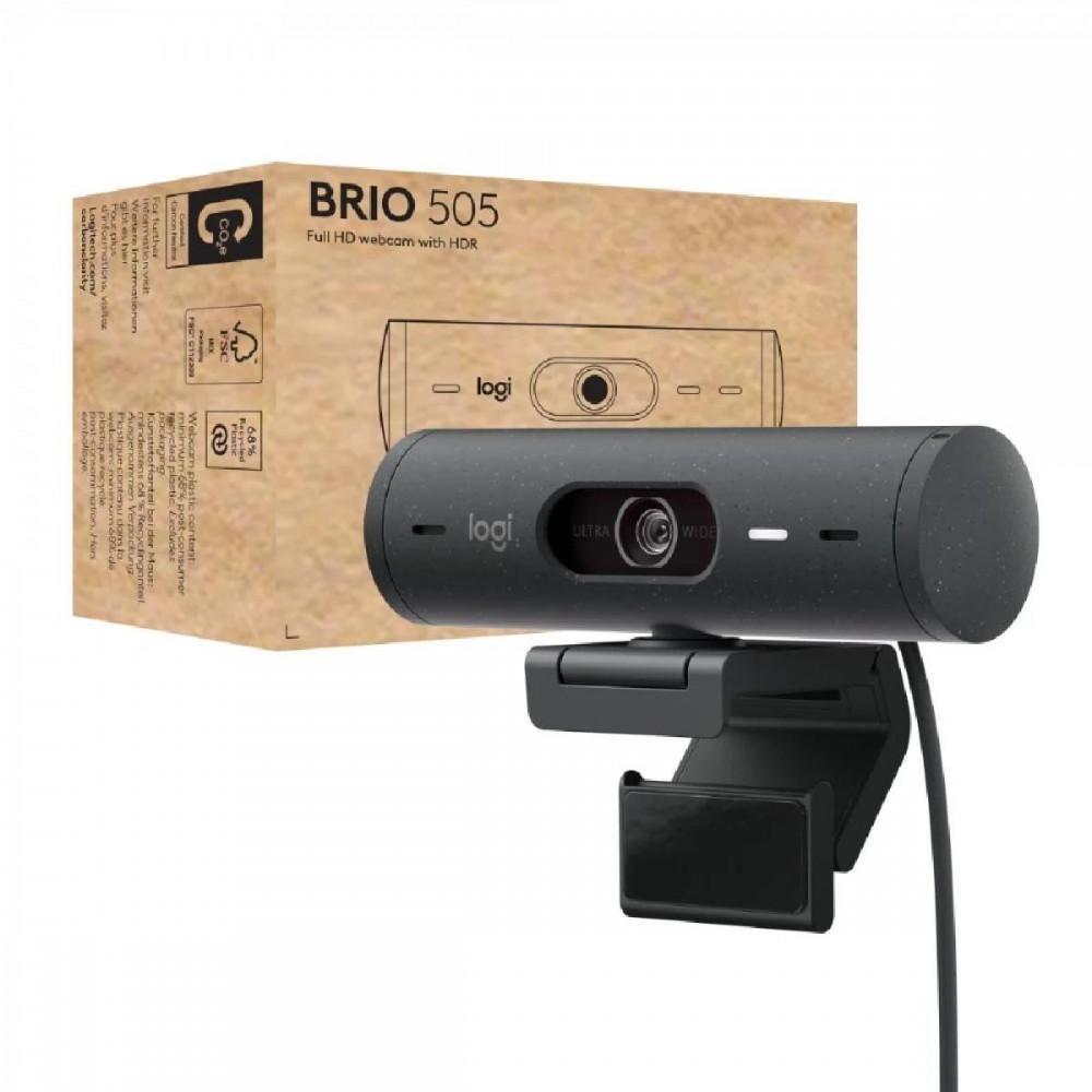 Logitech Webcam Brio 505 Black (960-001459) (LOGBRIO505BK) Logitech Webcam Brio 505 Black (960-001459) (LOGBRIO505BK)