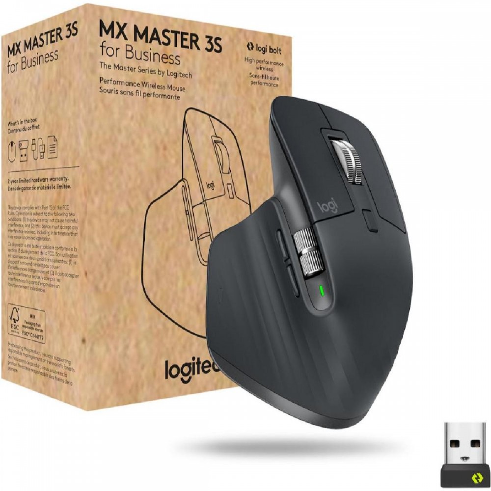 Logitech MX Master 3S for Business Mouse Black (910-006582) (LOGMXMASTER3SBK) Logitech MX Master 3S for Business Mouse Black (910-006582) (LOGMXMASTER3SBK)