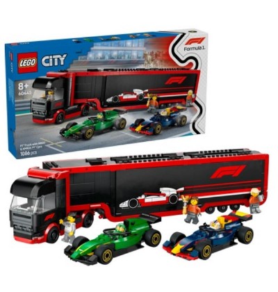 Lego City F1 Transporter With Rb20 & Amr24 F1 Racing Cars (60445) (LGO60445) Lego City F1 Transporter With Rb20 & Amr24 F1 Racing Cars (60445) (LGO60445)