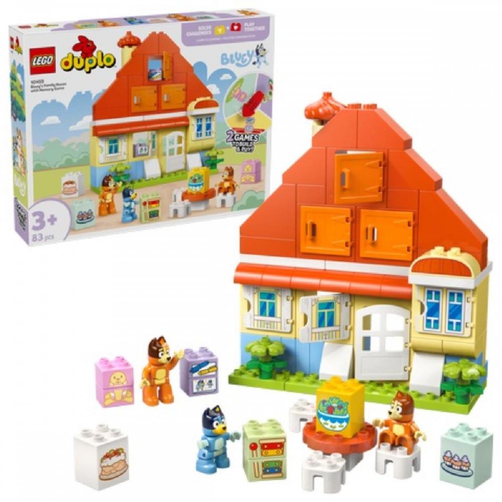 Lego Duplo Bluey Bluey's Family House with Memory Game (10459) (LGO10459) Lego Duplo Bluey Bluey's Family House with Memory Game (10459) (LGO10459)