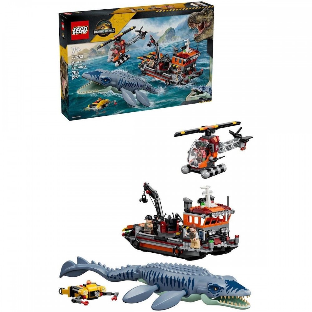 LEGO Jurassic World Mosasaurus Dinosaur Boat Attack (77983) (LGO77983) LEGO Jurassic World Mosasaurus Dinosaur Boat Attack (77983) (LGO77983)