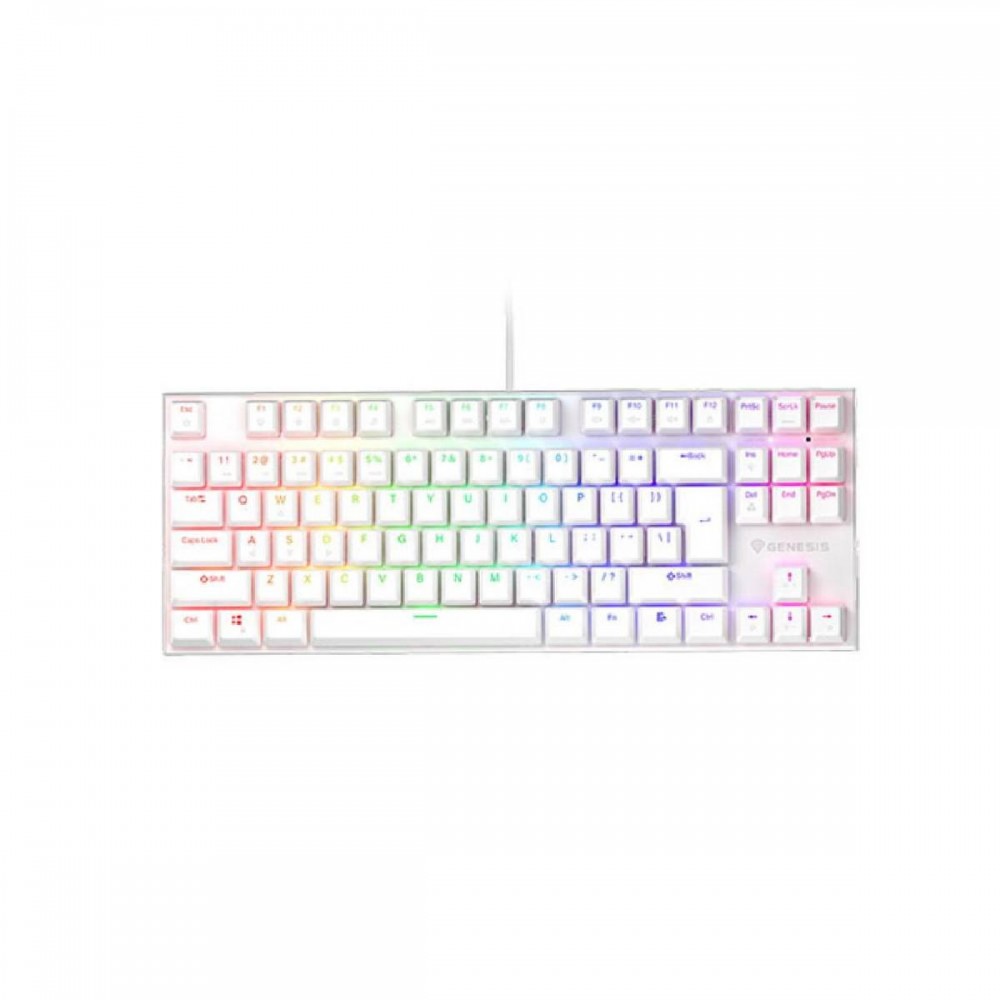 Genesis Gaming Keyboard Thor 303 Tkl White US Mechanical RGB, Brown Switch, Hot Swap (NKG-1862) (GNSNKG-1862) Genesis Gaming Keyboard Thor 303 Tkl White US Mechanical RGB, Brown Switch, Hot Swap (NKG-1862) (GNSNKG-1862)