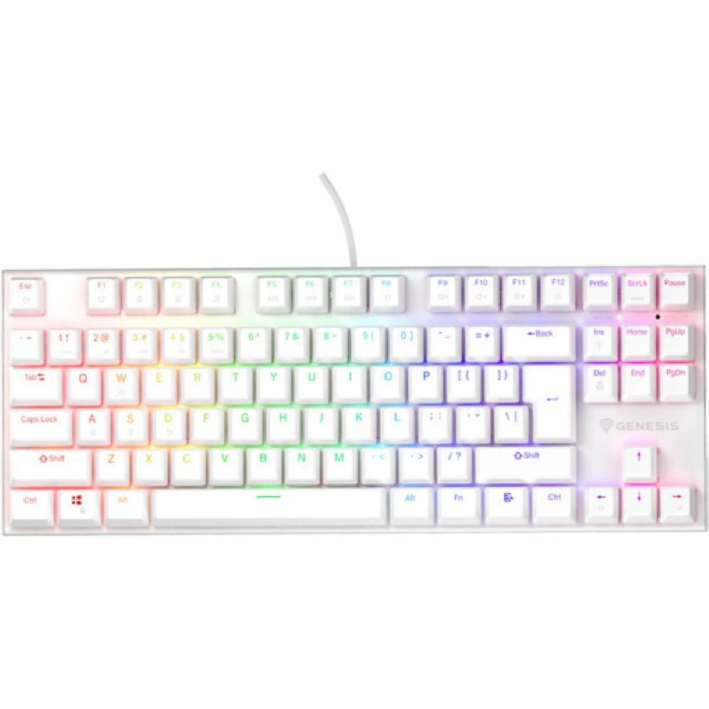 Genesis Gaming Keyboard Thor 303 Tkl White US  Mechanical RGB, Silent Switch, Hot Swap (NKG-2063) (GNSNKG-2063)