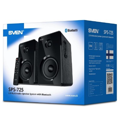 Sven 2.0 Speakers SPS-725 Black 2x25W Bluetooth (SV-021184) Sven 2.0 Speakers SPS-725 Black 2x25W Bluetooth (SV-021184)
