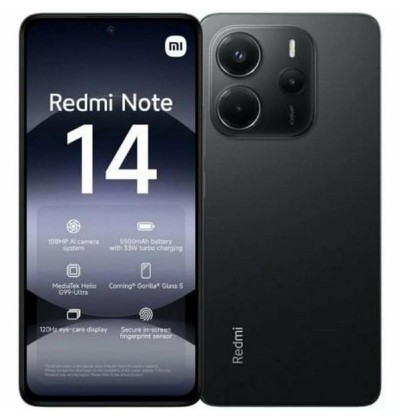 Xiaomi Redmi Note 14 4G NFC 8GB RAM 256GB Black (XIAMZB0IKVEU) (MZB0IKVEU) Xiaomi Redmi Note 14 4G NFC 8GB RAM 256GB Black (XIAMZB0IKVEU) (MZB0IKVEU)