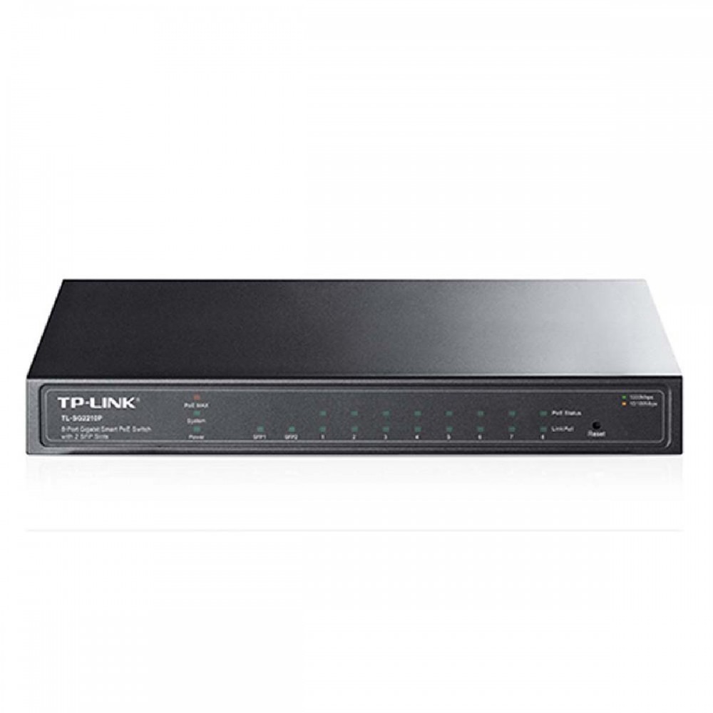 TP-Link JetStream 8-Port Gigabit Smart PoE+ Switch with 2 SFP Slots V5 (TL-SG2210P) (TPTL-SG2210P)