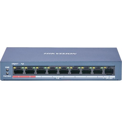 Hikvision 9 Port Unmanaged PoE Switch L2 Series (DS-3E0109P-E/M(B)) (HKVDS-3E0109P-E-MB)