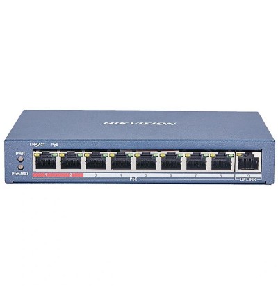 Hikvision 9 Port Unmanaged PoE Switch L2 Series (DS-3E0109P-E(C)) (HKVDS-3E0109P-EC)