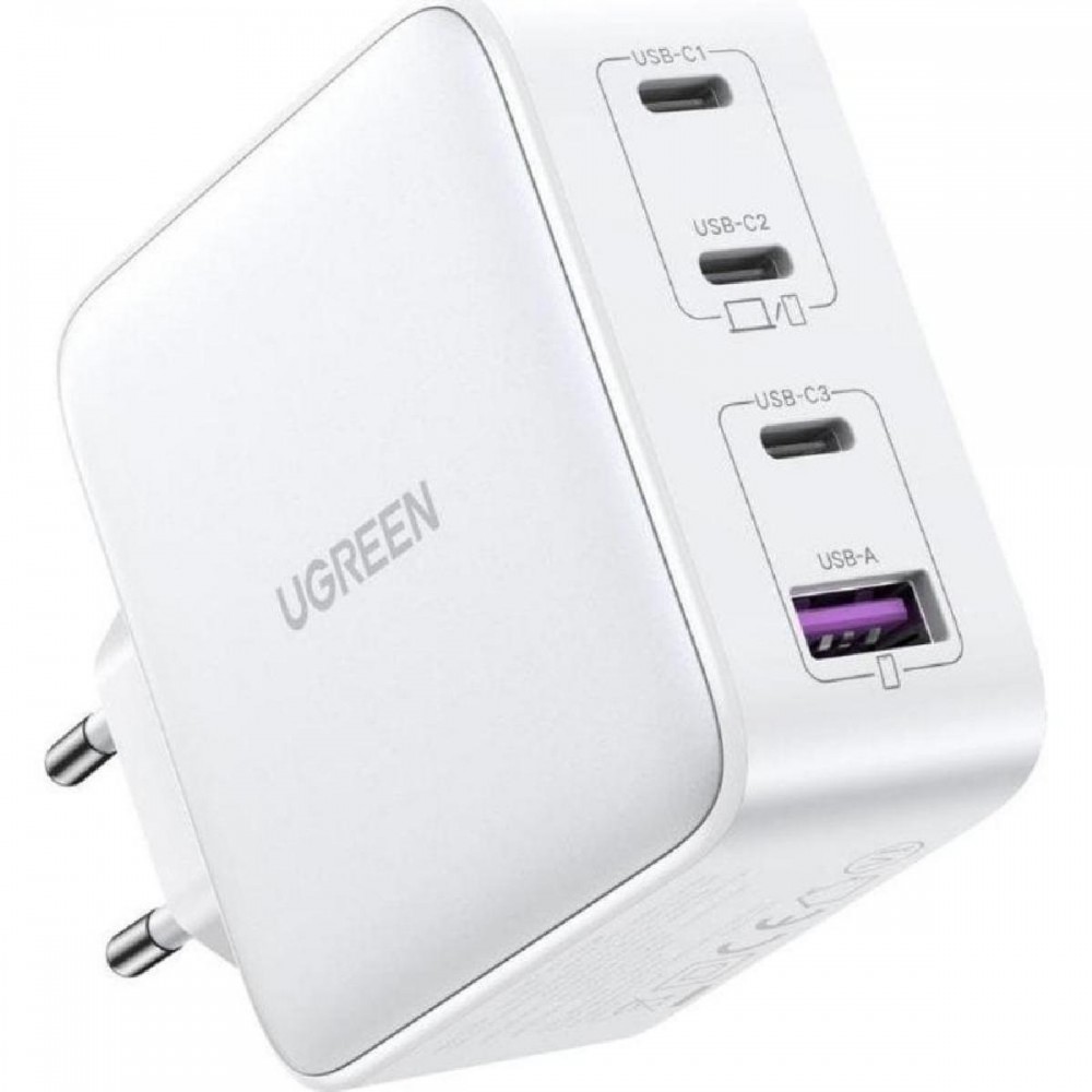 Ugreen Charger 15337 Nexode 3xUSB-C USB-A 3.0 PD3.0 QC4.0 GaN 100W white (15337) (UGR15337) Ugreen Charger 15337 Nexode 3xUSB-C USB-A 3.0 PD3.0 QC4.0 GaN 100W white (15337) (UGR15337)