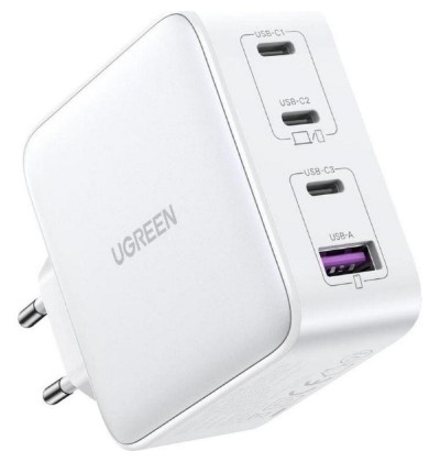 Ugreen Charger 15337 Nexode 3xUSB-C USB-A 3.0 PD3.0 QC4.0 GaN 100W white (15337) (UGR15337) Ugreen Charger 15337 Nexode 3xUSB-C USB-A 3.0 PD3.0 QC4.0 GaN 100W white (15337) (UGR15337)